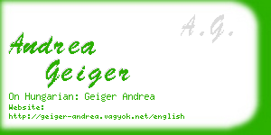 andrea geiger business card